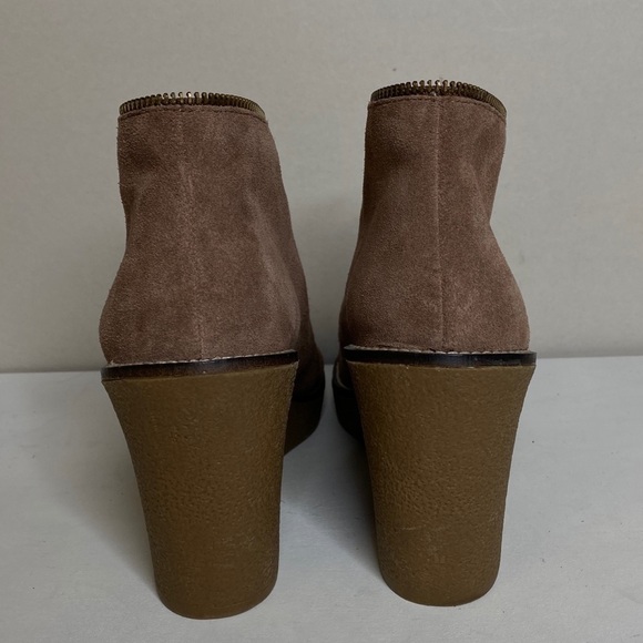 Fergie Ophelia Suede Leather Wedge Ankle Booties Boots - Picture 9 of 11